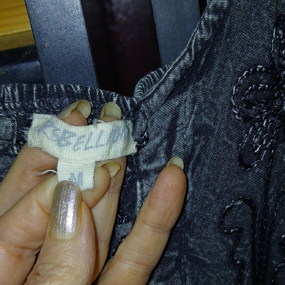 Rebellion Charcoal Lace Mini Dress - Picture 2 of 2